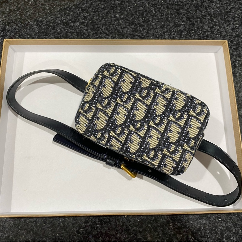 Dior Black and Cream Patterned Bag